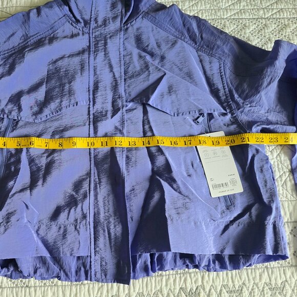 Athleta Arrival Rain Jacket Dark Adonis Blue (purple) Oversized Small NWT - Picture 2 of 13
